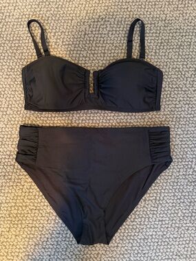 DKNY Black Bikini Bottoms